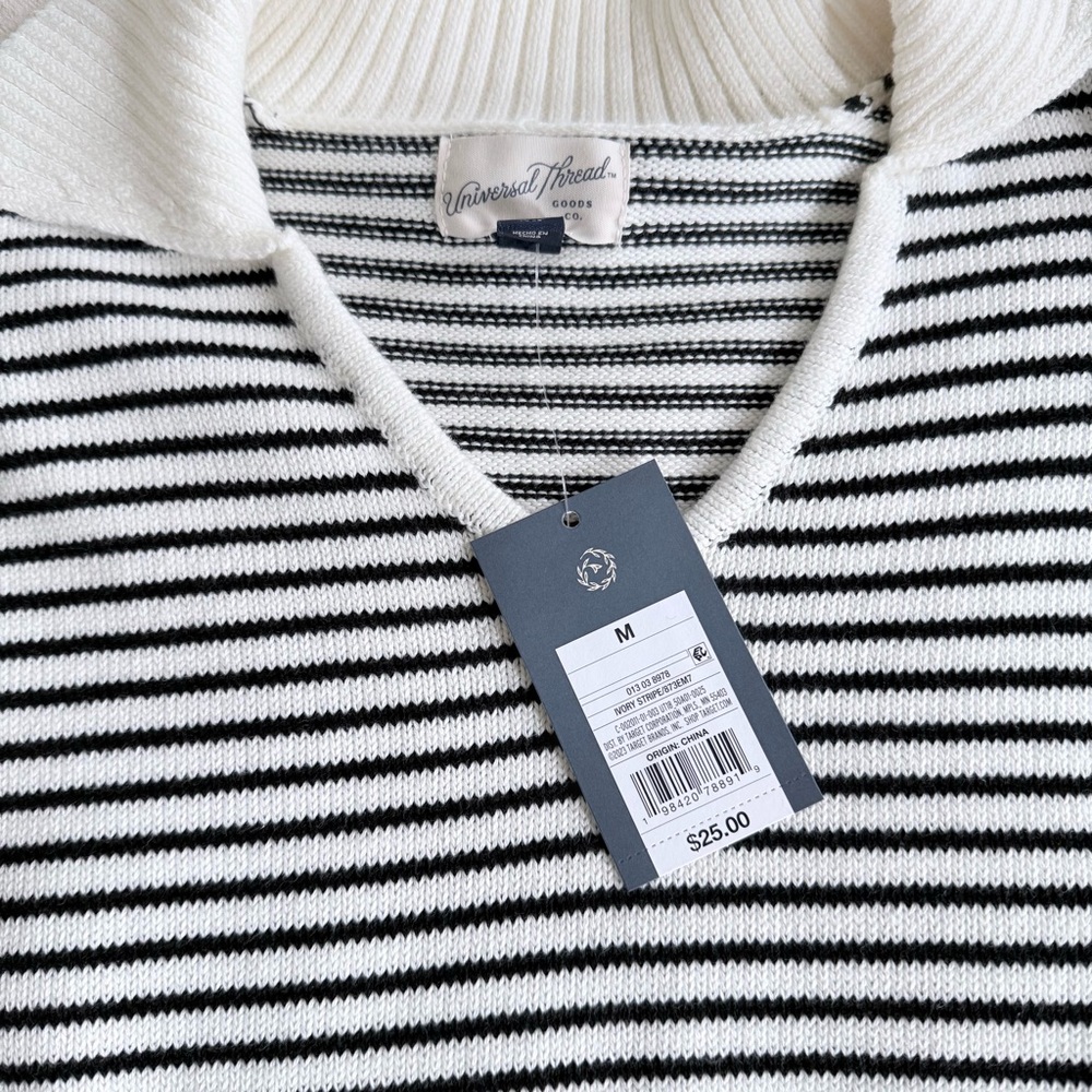 NWT Universal Thread striped collared sweater NWT - image 2
